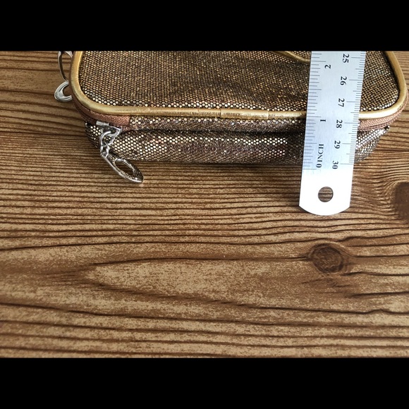 Gold Sparkly Structured Wristlet - Picture 4 of 8